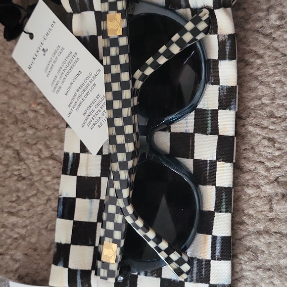 Mackenzie-Childs Green Frames and Black White Sunglasses Uv Last One - Picture 3 of 6